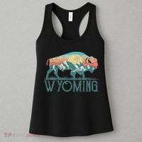 Bison Buffalo Retro Wyoming Wy Mountains Retro Women's Tank Top thumb 3