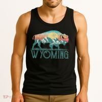 Bison Buffalo Retro Wyoming Wy Mountains Retro Tank Top thumb 3