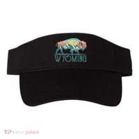Bison Buffalo Retro Wyoming Wy Mountains Retro Visor thumb 0
