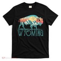 Bison Buffalo Retro Wyoming Wy Mountains Retro T-Shirt thumb 0