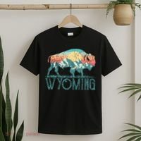 Bison Buffalo Retro Wyoming Wy Mountains Retro T-Shirt thumb 2