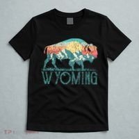 Bison Buffalo Retro Wyoming Wy Mountains Retro T-Shirt thumb 5