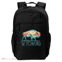 Bison Buffalo Retro Wyoming Wy Mountains Retro Backpack thumb 0