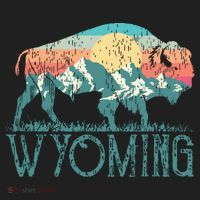 Bison Buffalo Retro Wyoming Wy Mountains Retro Beanie thumb 2