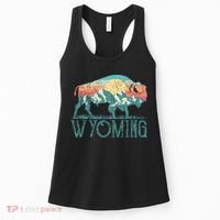 Bison Buffalo Retro Wyoming Wy Mountains Retro Women's Tank Top thumb 0