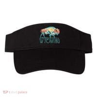 Bison Buffalo Retro Wyoming Wy Mountains Retro Visor thumb 0