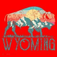Bison Buffalo Retro Wyoming Wy Mountains Retro Santa Hat thumb 1