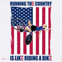 Biden Bicycle Running The Country Is Like Riding A Bike Baby Bodysuit thumb 2