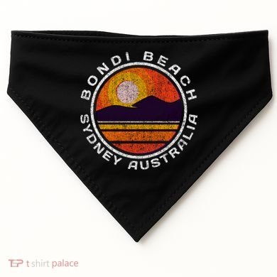 Bondi Beach Retro Distressed Meaningful Gift USA-Made Doggie Bandana