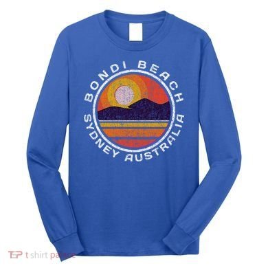 Bondi Beach Retro Distressed Meaningful Gift Long Sleeve Shirt