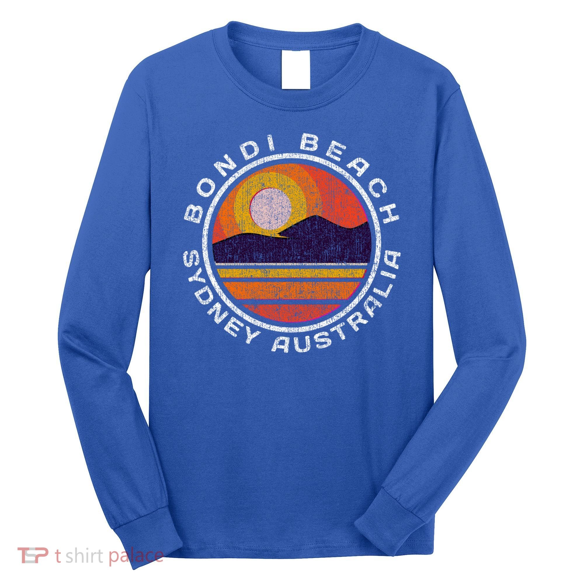 Bondi Beach Retro Distressed Meaningful Gift Long Sleeve Shirt