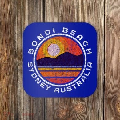 Bondi Beach Retro Distressed Meaningful Gift Coaster