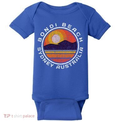 Bondi Beach Retro Distressed Meaningful Gift Baby Bodysuit