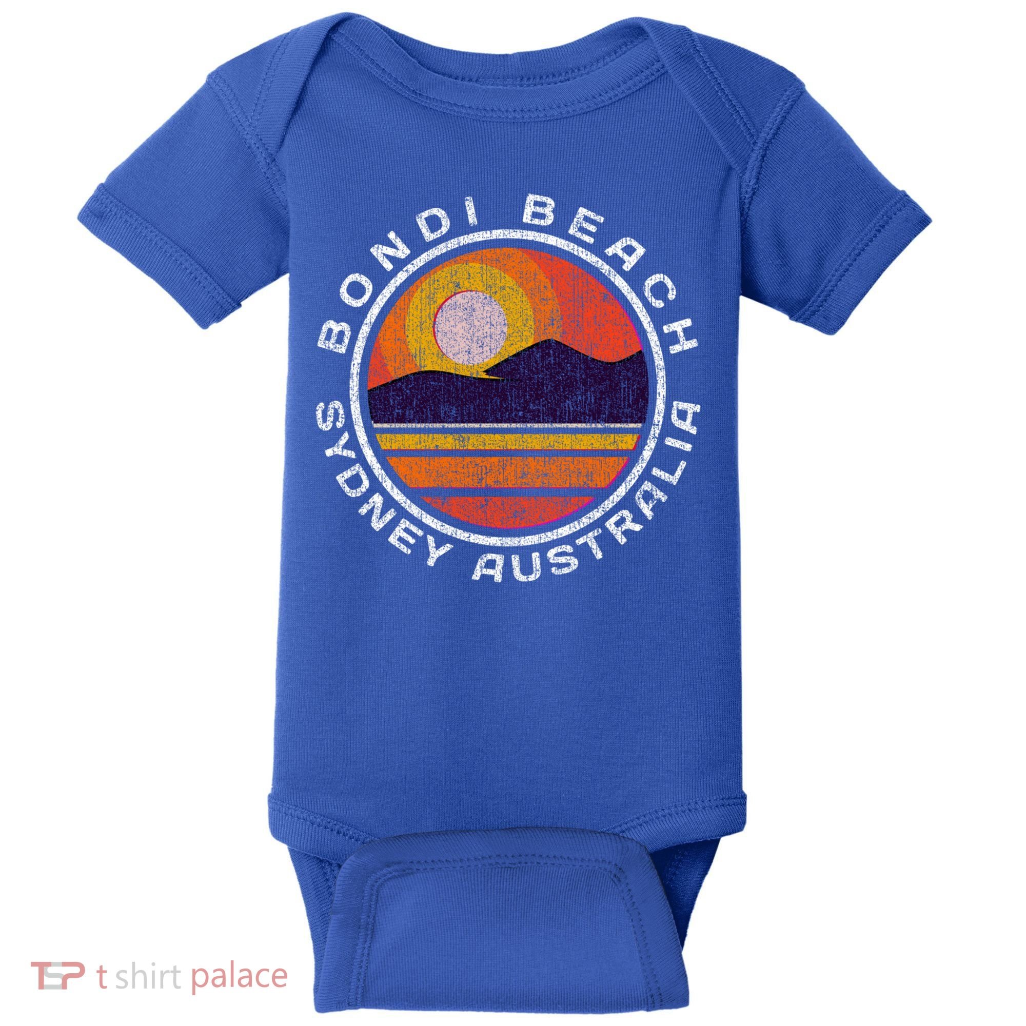 Bondi Beach Retro Distressed Meaningful Gift Baby Bodysuit