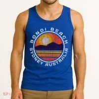 Bondi Beach Retro Distressed Meaningful Gift Tank Top thumb 3