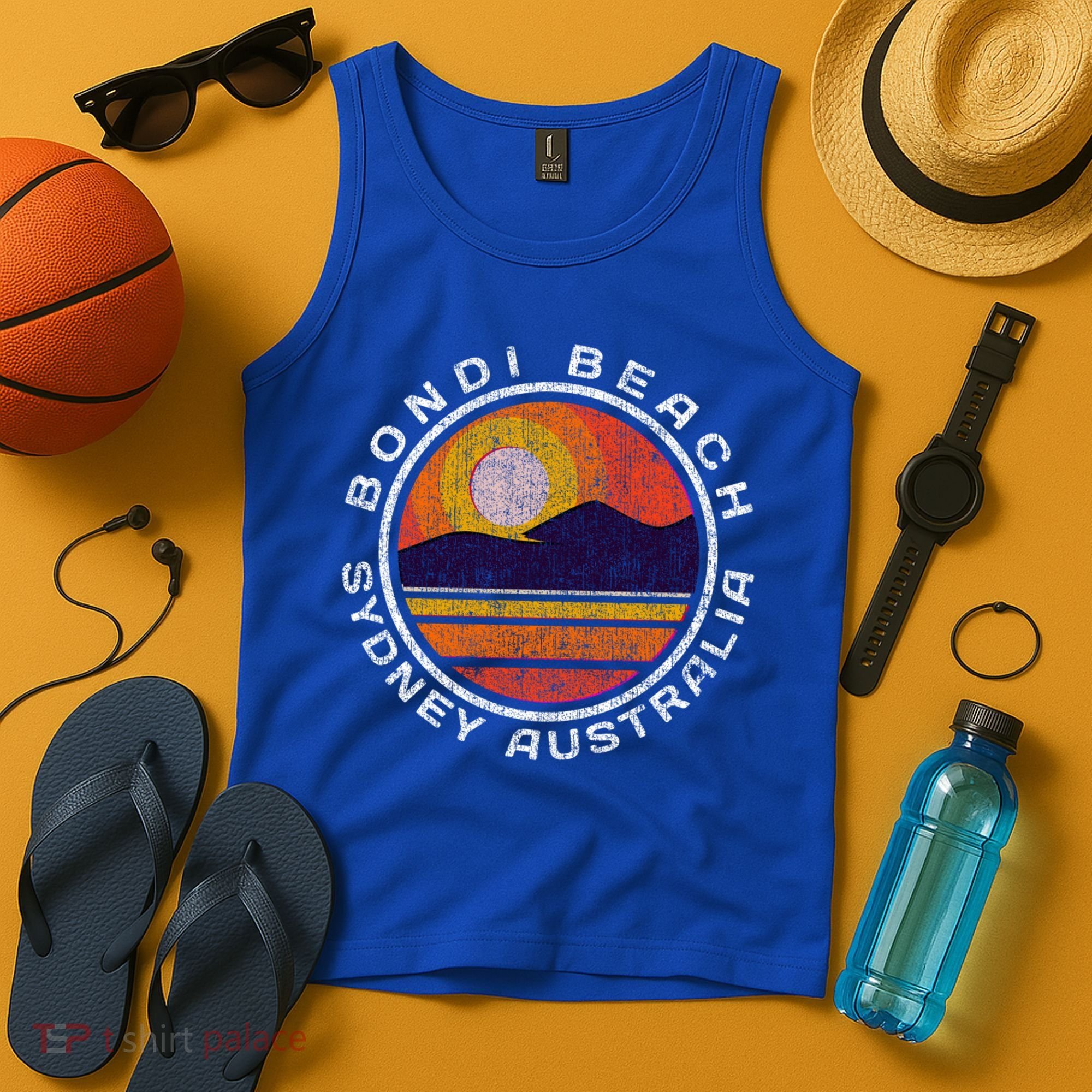 Bondi Beach Retro Distressed Meaningful Gift Tank Top