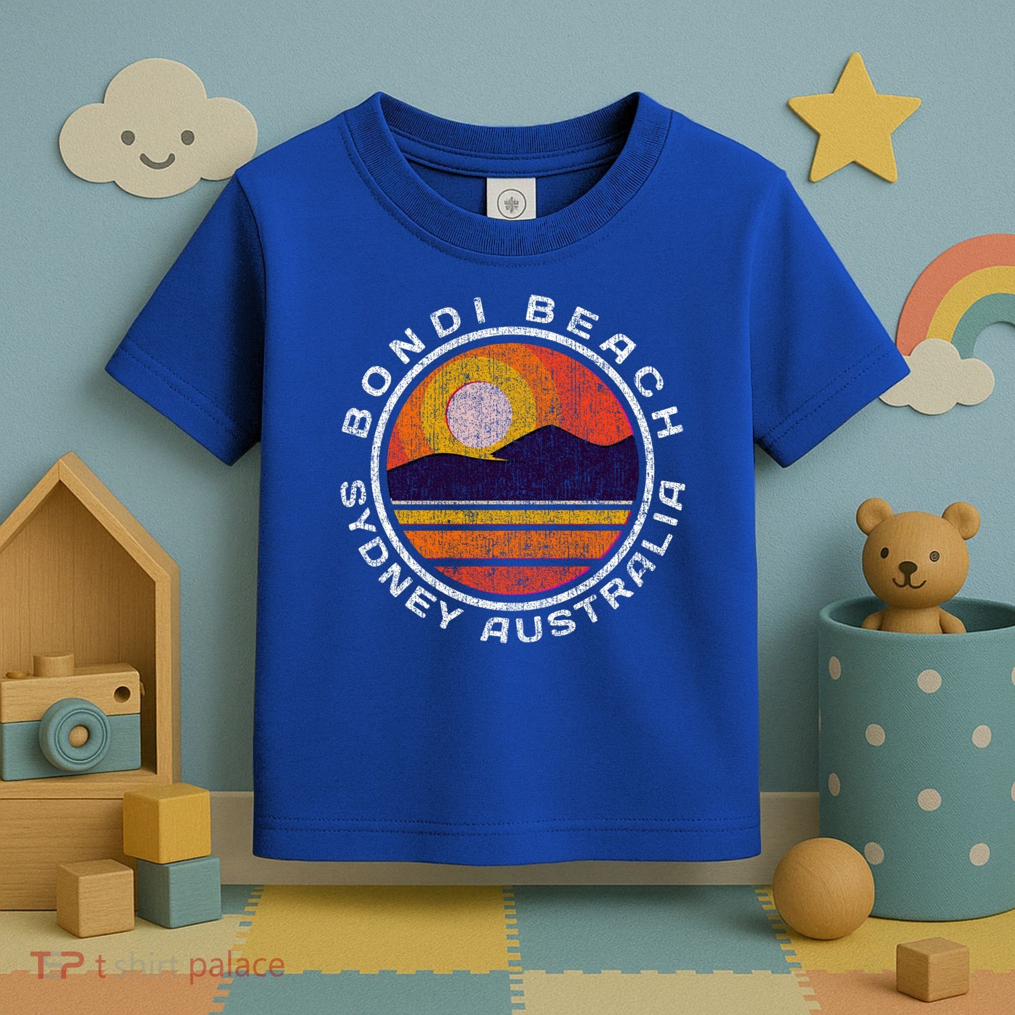 Bondi Beach Retro Distressed Meaningful Gift Toddler T-Shirt