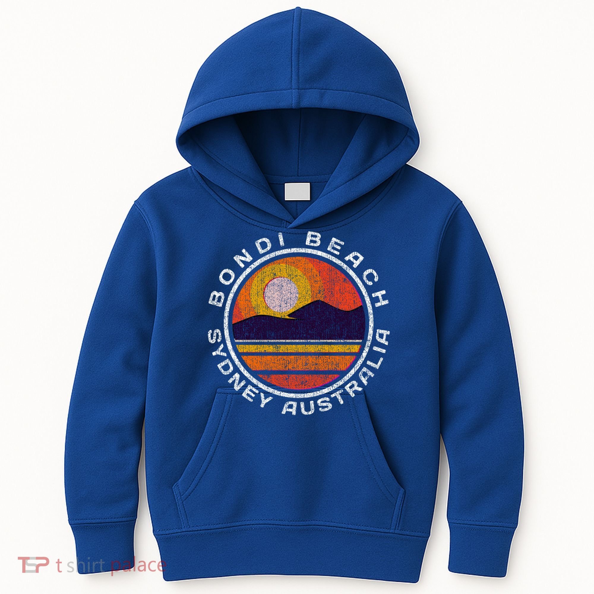 Bondi Beach Retro Distressed Meaningful Gift Kids Hoodie