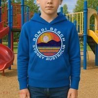 Bondi Beach Retro Distressed Meaningful Gift Kids Hoodie thumb 2