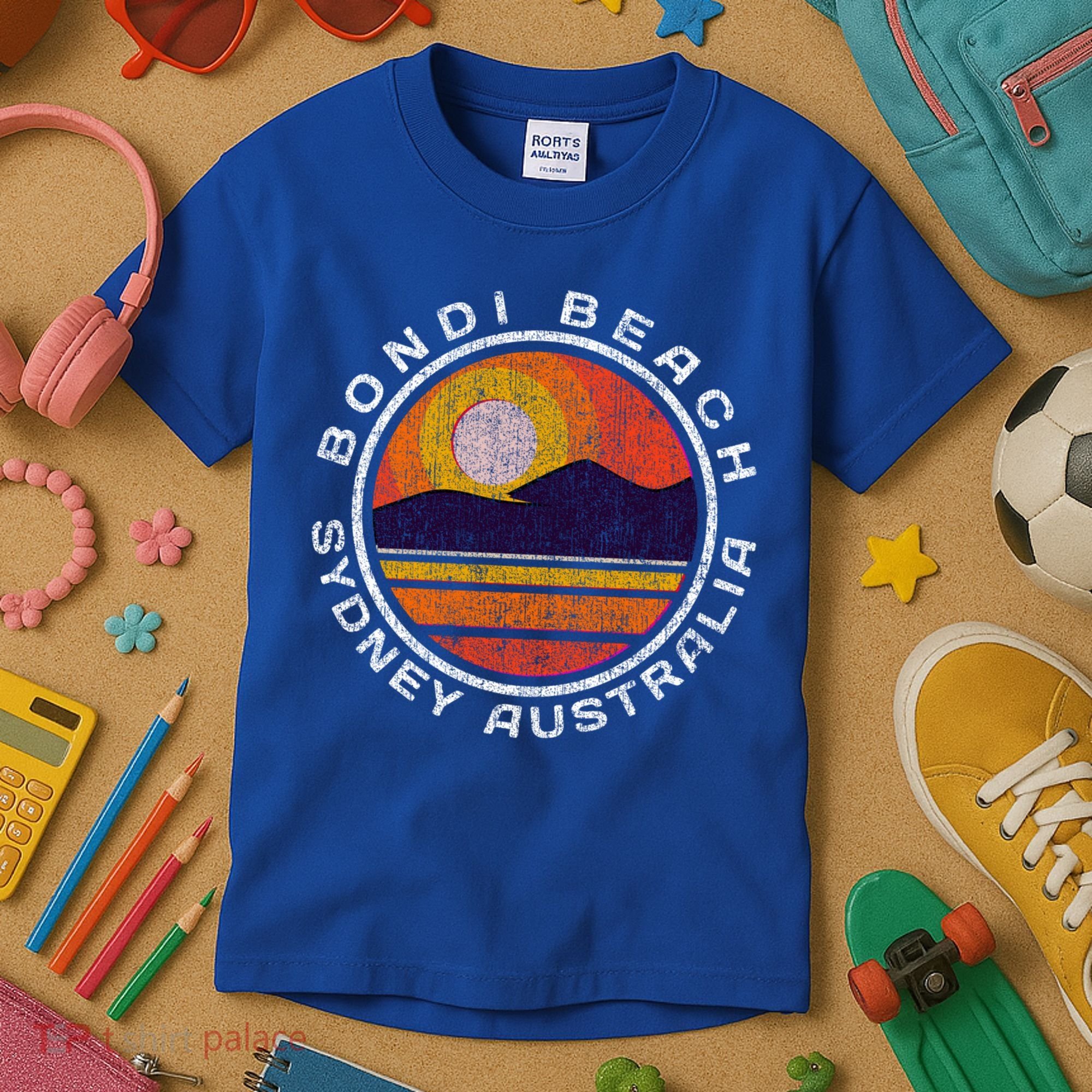 Bondi Beach Retro Distressed Meaningful Gift Kids T-Shirt