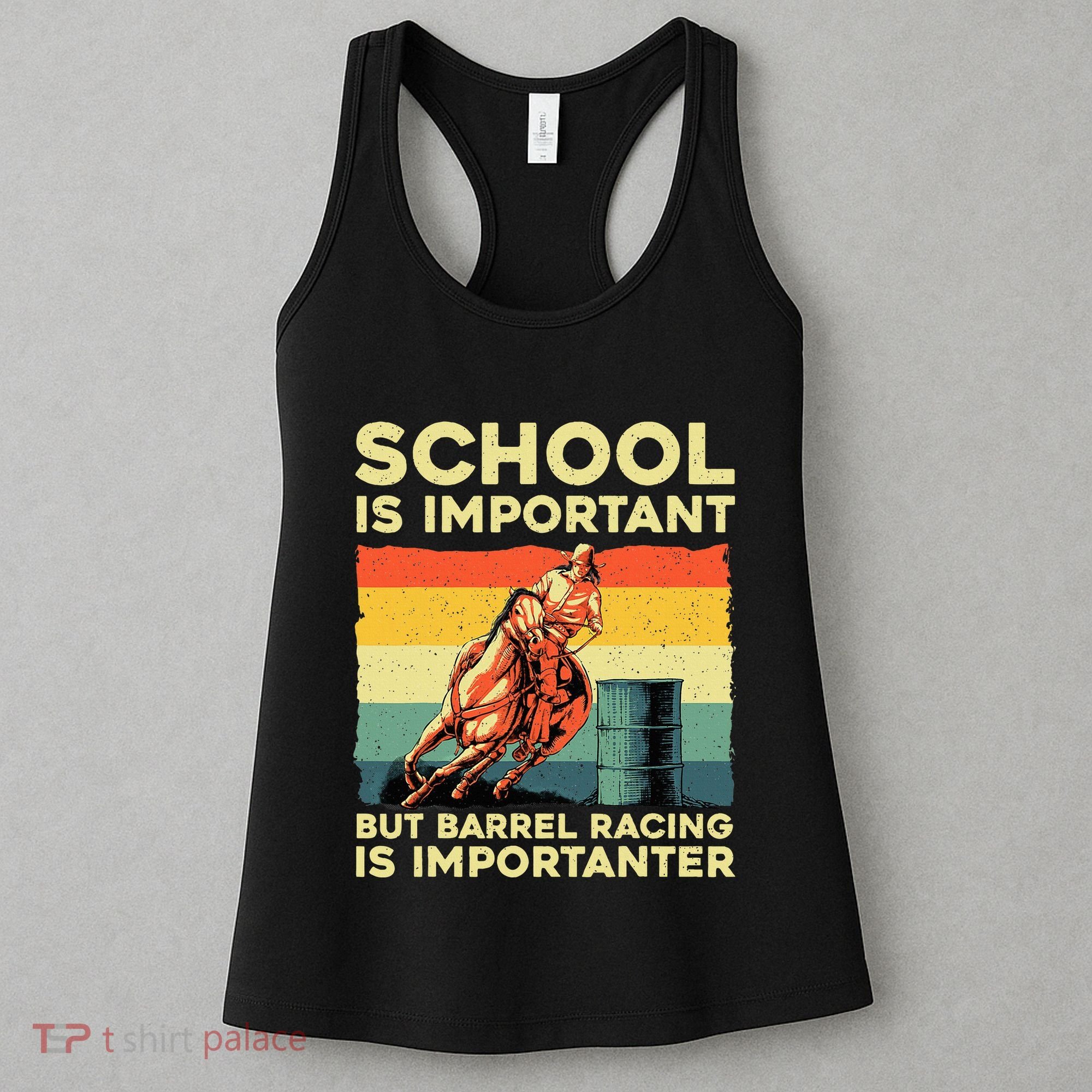 Best Barrel Racing Art For Women Barrel Racer Women's Tank Top