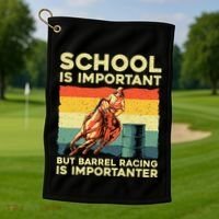 Best Barrel Racing Art For Women Barrel Racer Golf Towel thumb 1