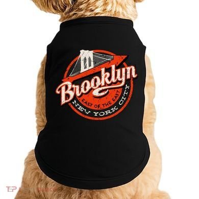 Brooklyn Bridge Retro New York Logo Doggie Tank