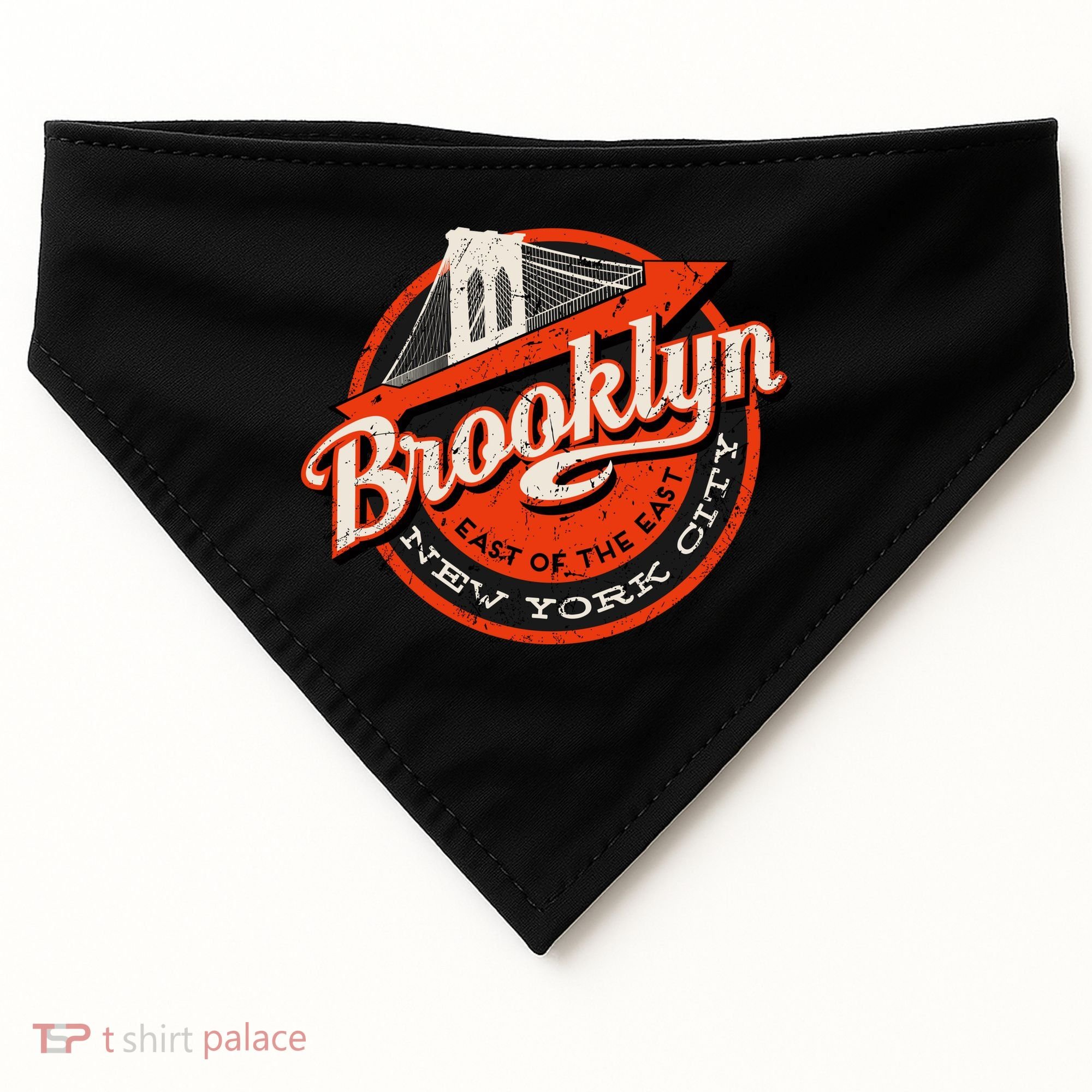 Brooklyn Bridge Retro New York Logo USA-Made Doggie Bandana
