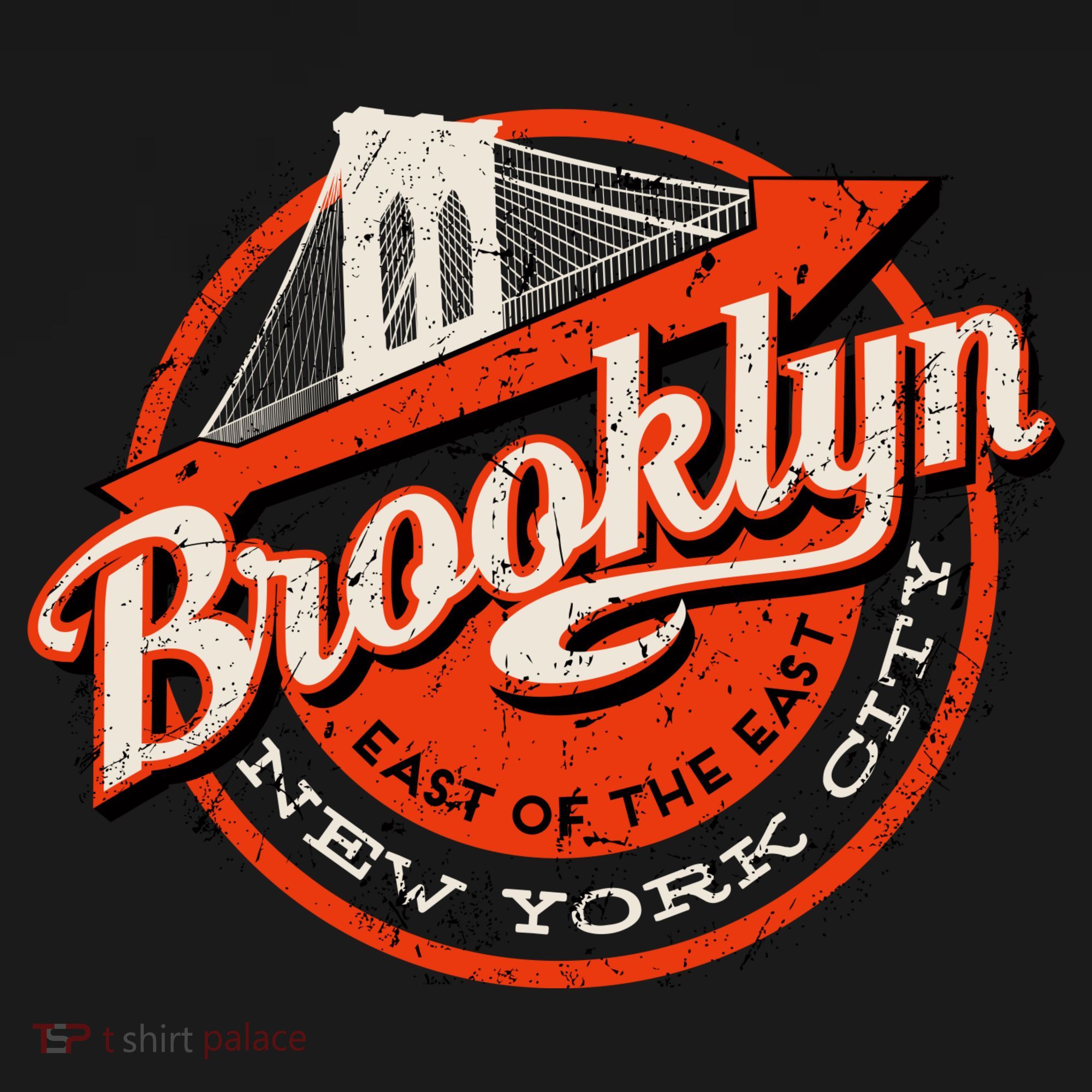 Brooklyn Bridge Retro New York Logo Apron