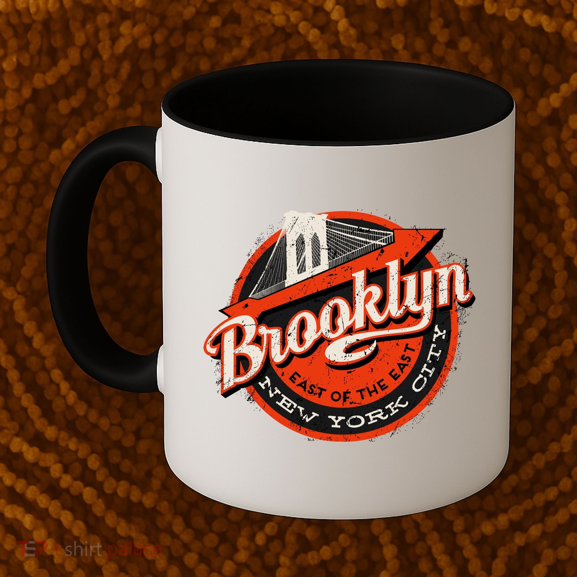 Brooklyn Bridge Retro New York Logo Coffee Mug