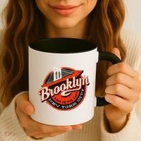 Brooklyn Bridge Retro New York Logo Coffee Mug thumb 3