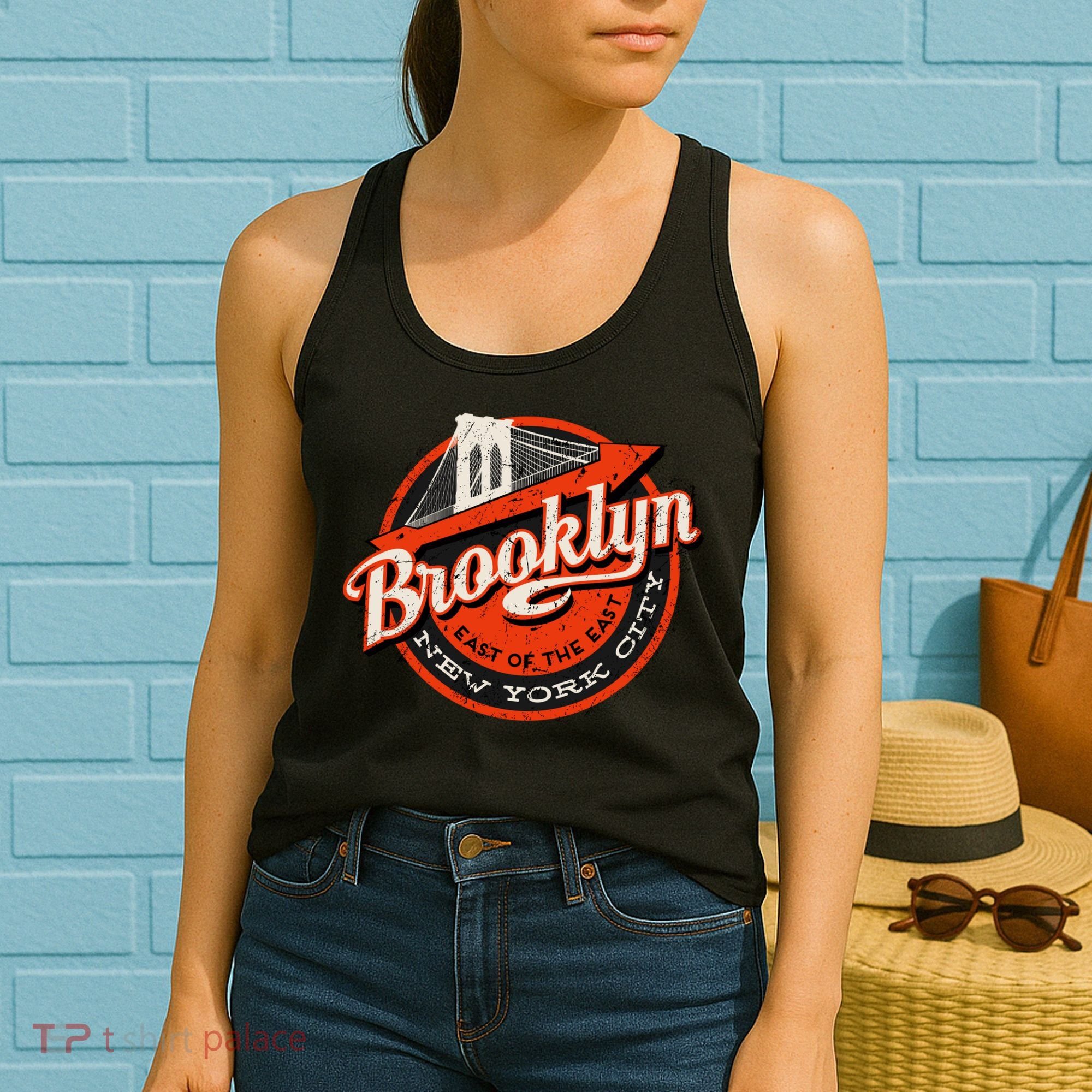 Brooklyn Bridge Retro New York Logo Women's Tank Top