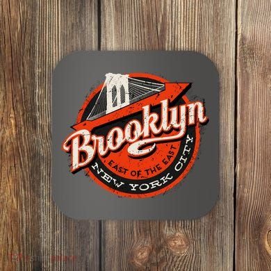 Brooklyn Bridge Retro New York Logo Coaster