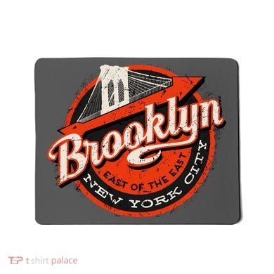 Brooklyn Bridge Retro New York Logo Mousepad