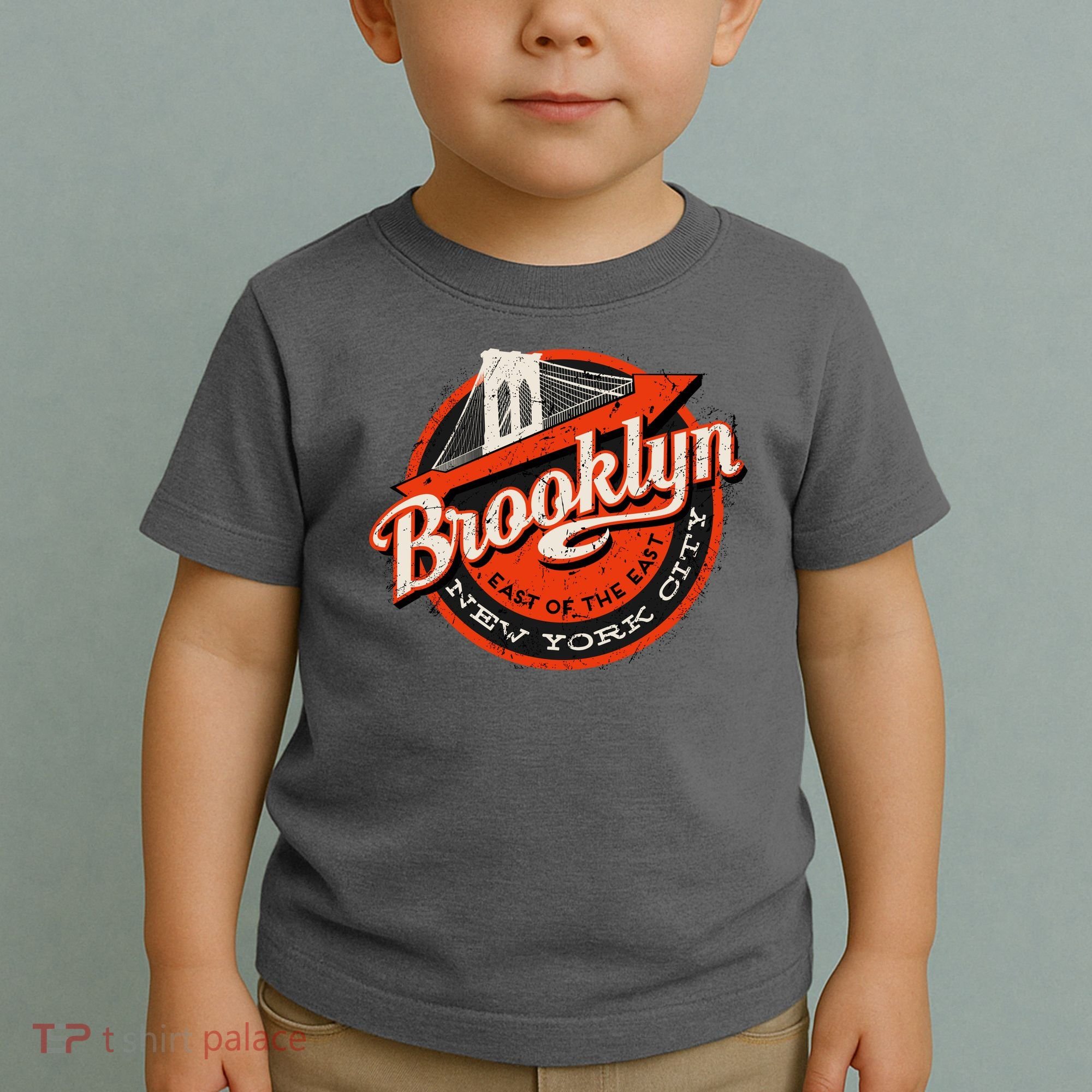 Brooklyn Bridge Retro New York Logo Toddler T-Shirt