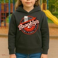 Brooklyn Bridge Retro New York Logo Kids Hoodie thumb 3