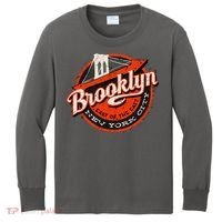 Brooklyn Bridge Retro New York Logo Kids Long Sleeve Shirt thumb 0