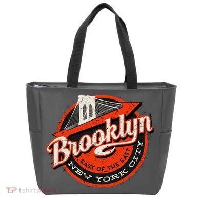 Brooklyn Bridge Retro New York Logo Tote Bag