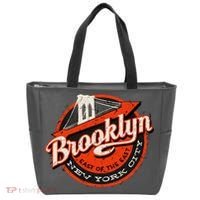 Brooklyn Bridge Retro New York Logo Tote Bag thumb 0