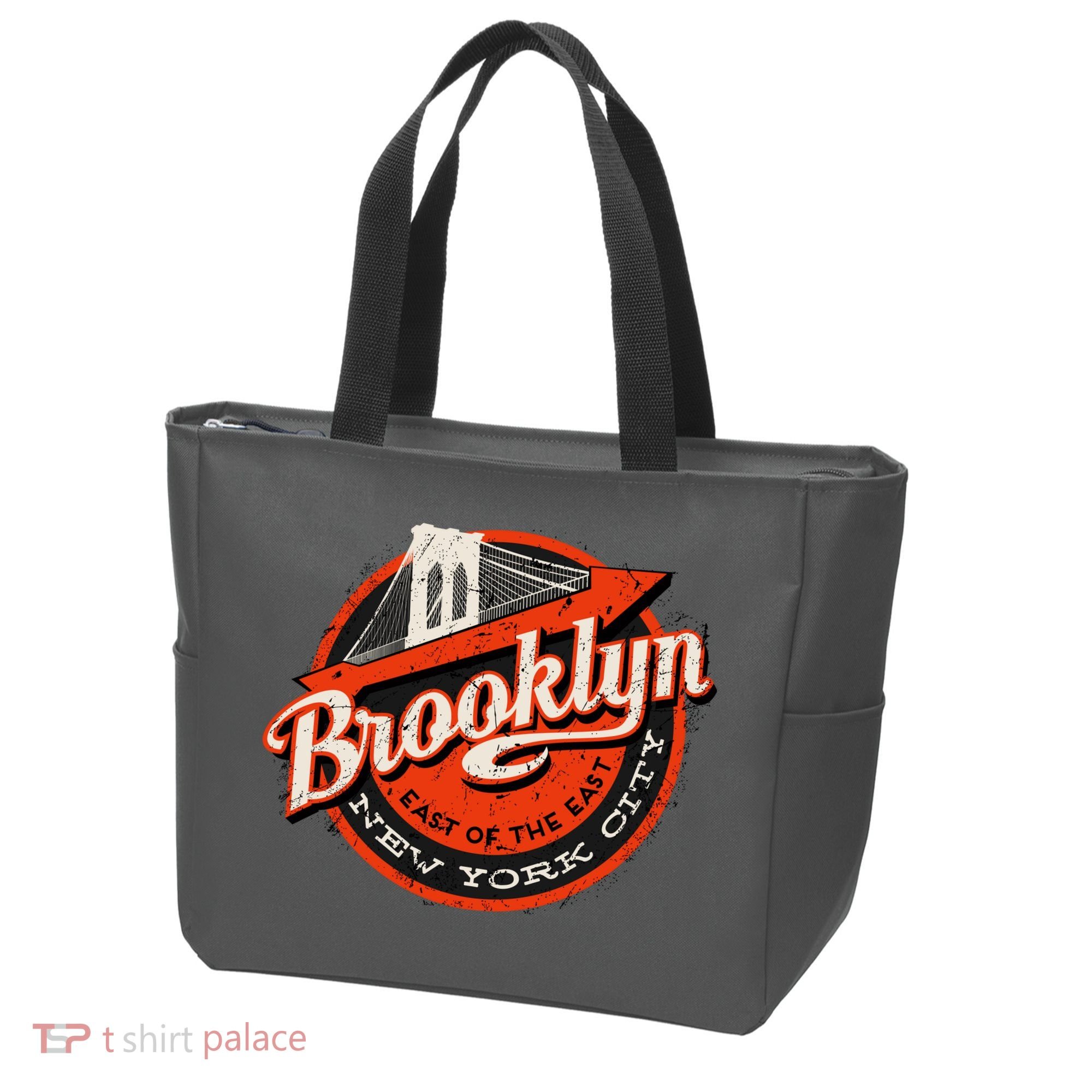 Brooklyn Bridge Retro New York Logo Tote Bag
