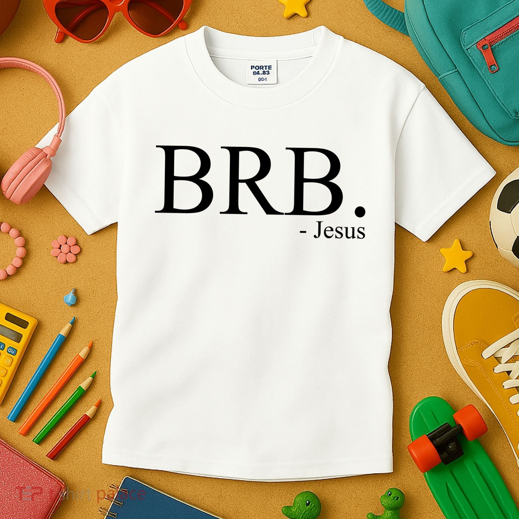 BRB Be Right Back Jesus Kids T-Shirt