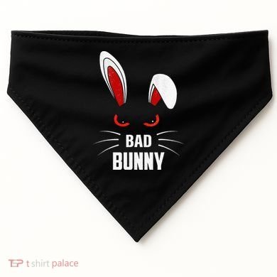Bad Bunny Scary Rabbit Cool Animal Lover USA-Made Doggie Bandana
