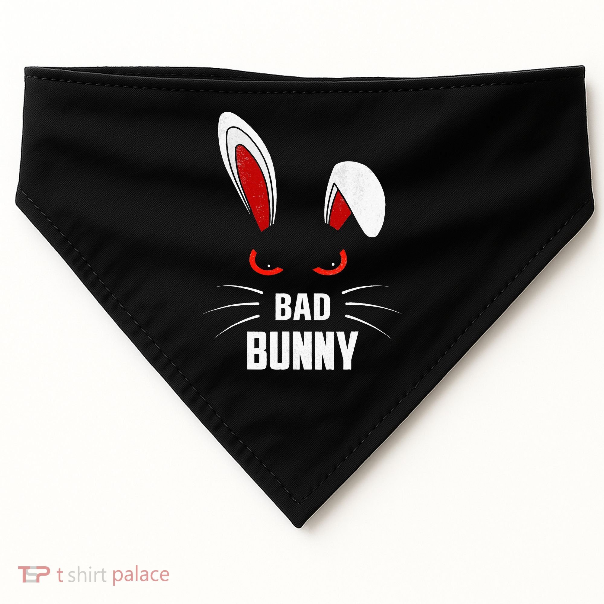 Bad Bunny Scary Rabbit Cool Animal Lover USA-Made Doggie Bandana
