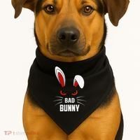 Bad Bunny Scary Rabbit Cool Animal Lover USA-Made Doggie Bandana thumb 1