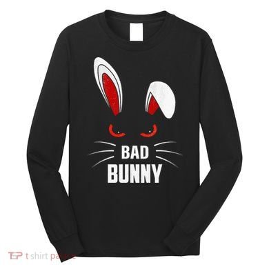 Bad Bunny Scary Rabbit Cool Animal Lover Long Sleeve Shirt