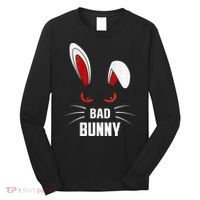 Bad Bunny Scary Rabbit Cool Animal Lover Long Sleeve Shirt thumb 0