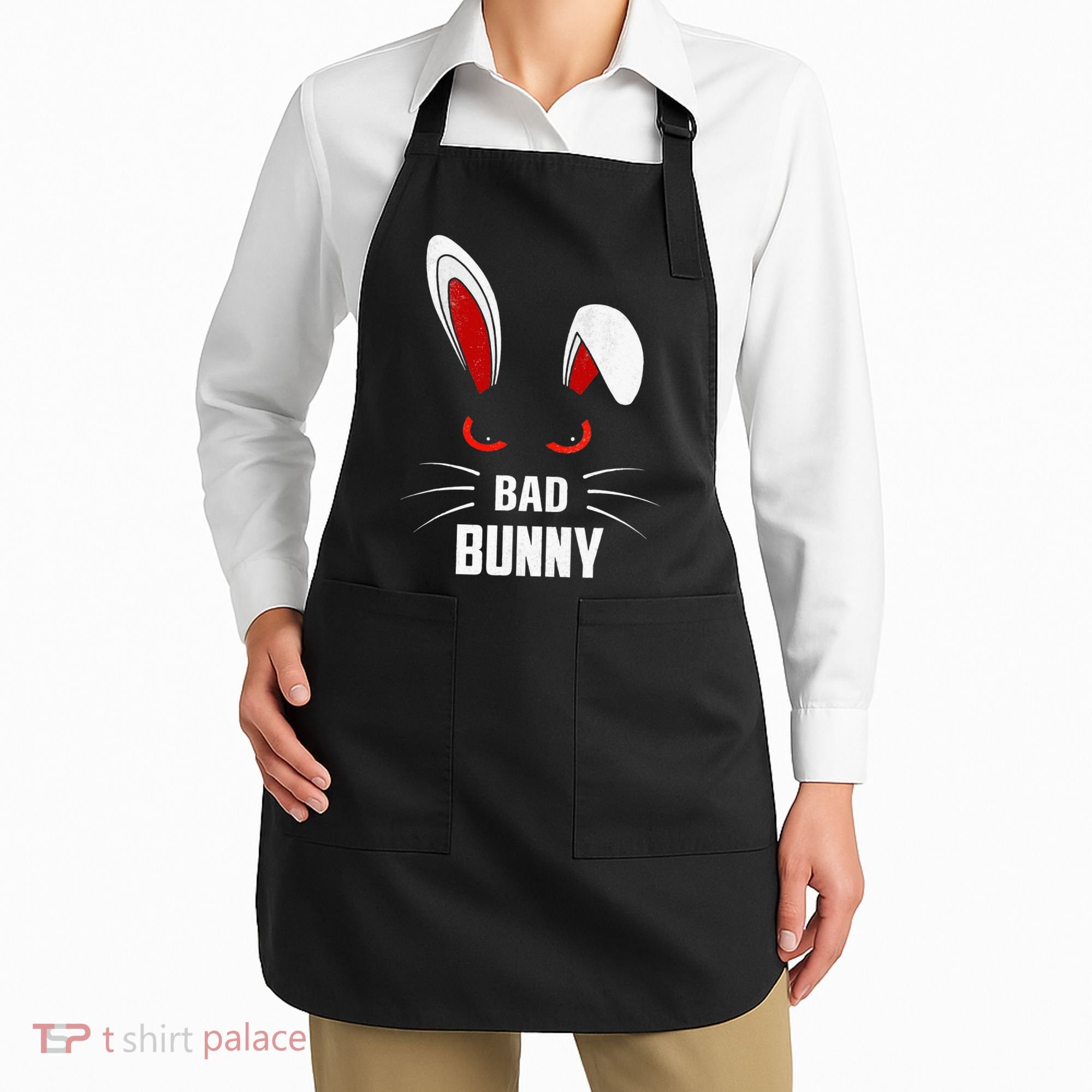 Bad Bunny Scary Rabbit Cool Animal Lover Apron