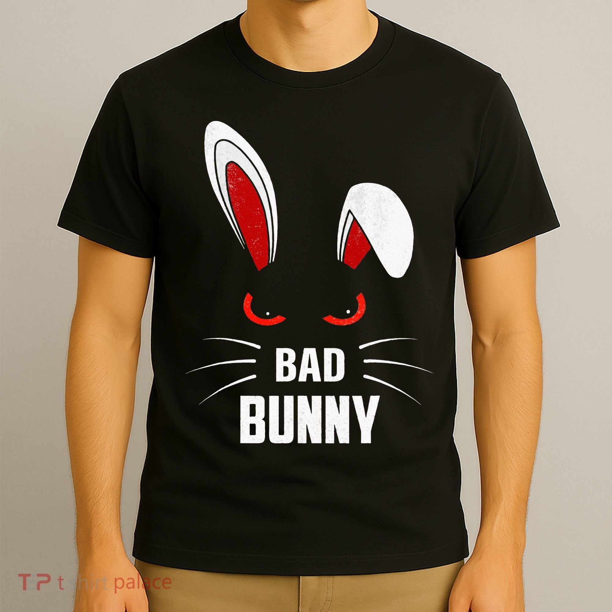 Bad Bunny Scary Rabbit Cool Animal Lover T-Shirt
