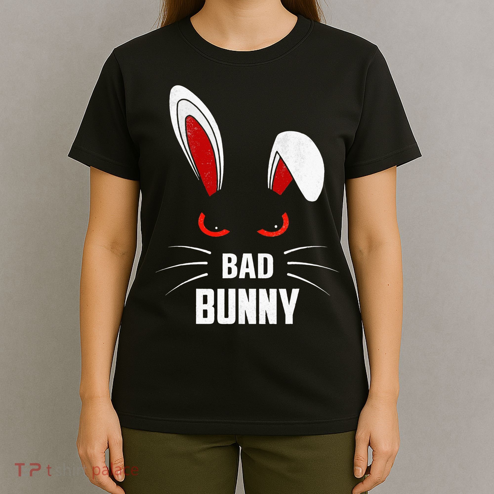 Bad Bunny Scary Rabbit Cool Animal Lover T-Shirt