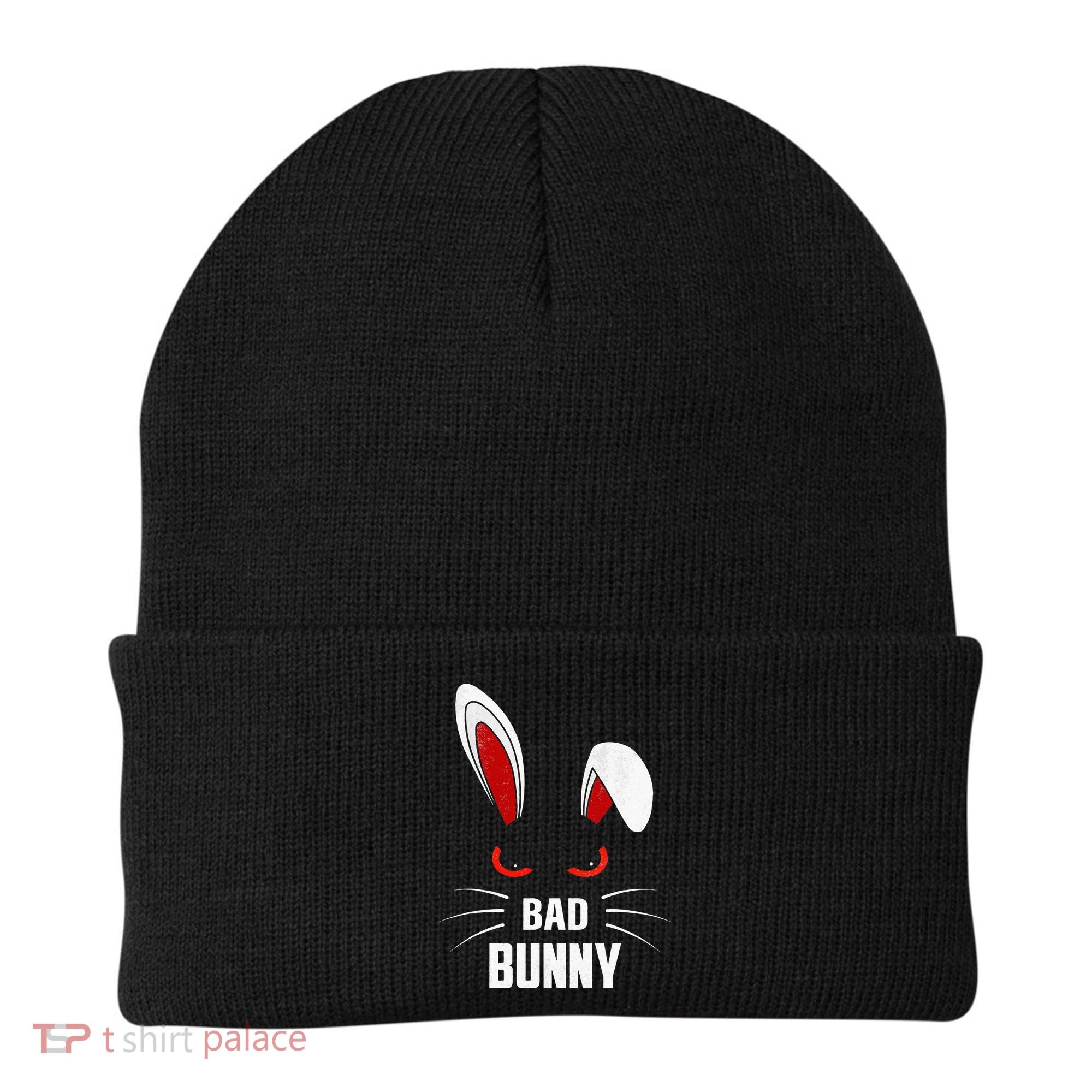 Bad Bunny Scary Rabbit Cool Animal Lover Beanie